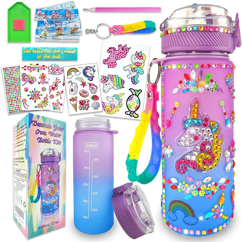 DIY Water Bottle Decoration Kit for Girls - Mermaid Arts & Crafts, Birthday & Christmas Gift