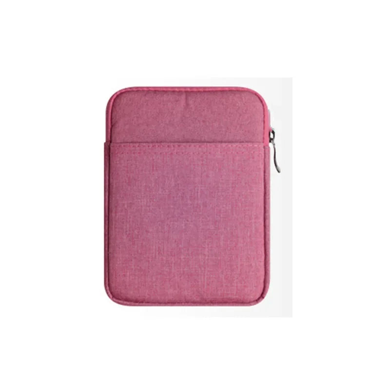 Soft Protective E-Book Sleeve Bag — 6" Case for Kindle Paperwhite 1/2/3/4 & Kobo Clara HD