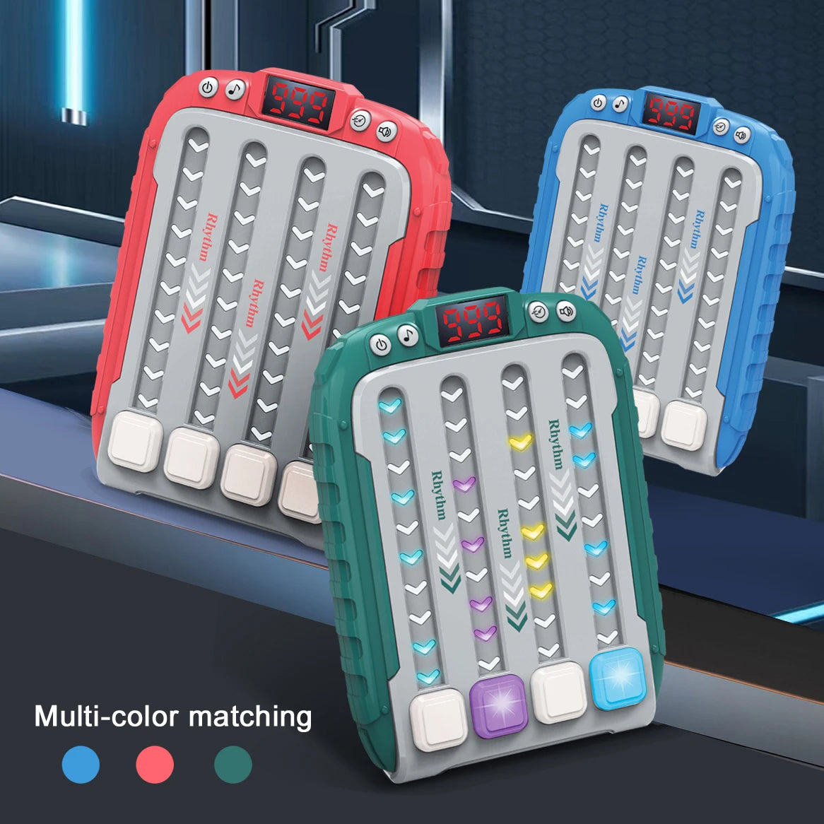 Electronic Music Reflex Game Console - Stress-Relief Puzzle Toy for Kids with Music Challenges, Brain Training, and Reaction Exercises