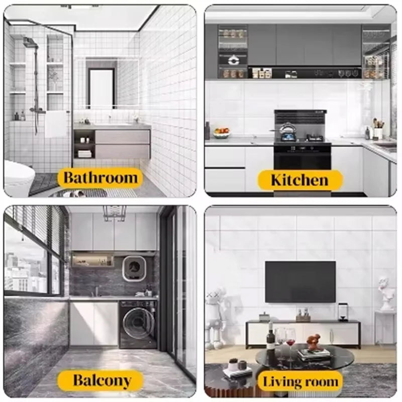 Marble Foam Wall Tile Wallpaper - Self-Adhesive Waterproof Decorative Wall Sticker