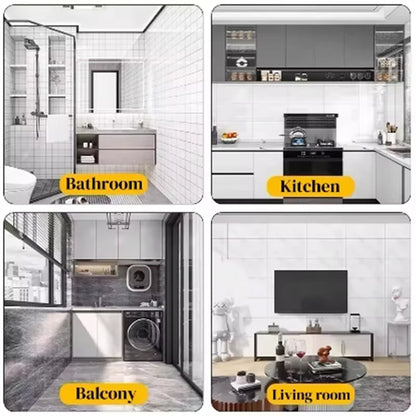 Marble Foam Wall Tile Wallpaper - Self-Adhesive Waterproof Decorative Wall Sticker