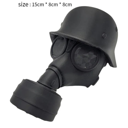 Steel Helmet Trailer Hitch Cover - Gas Mask Style Receiver Tube Protector for Rust Prevention