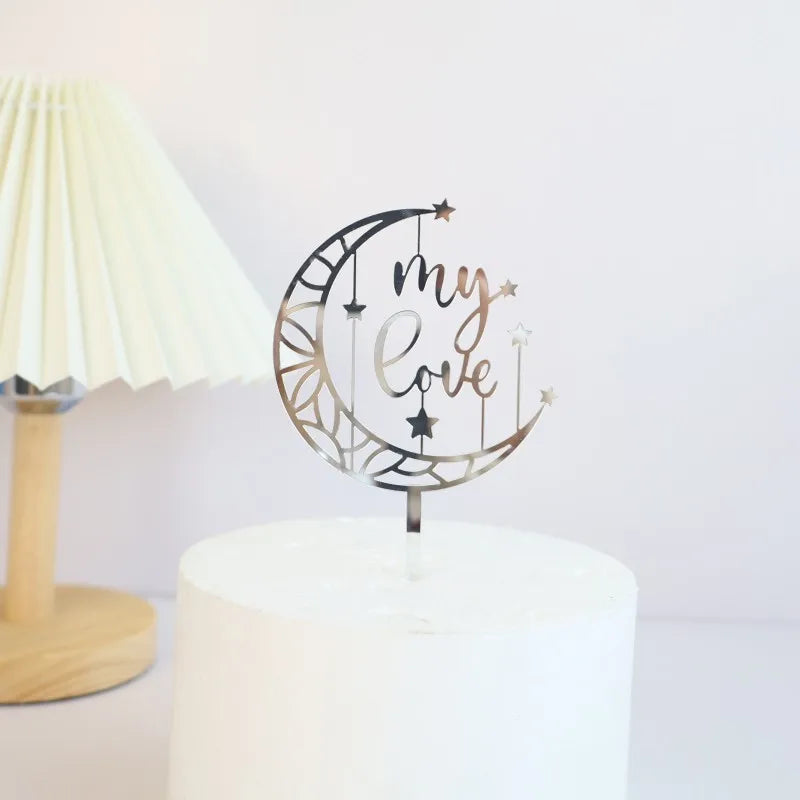 Big Red Love Cake Topper – Acrylic Wedding & Engagement Party Decoration, Valentine’s Day Love Cake Topper