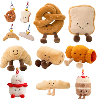 New Cartoon Egg Stuffed Toy – Breakfast Bread & Toast Plush Doll, Fun Pillow for Baby Comfort & Xmas Gifts