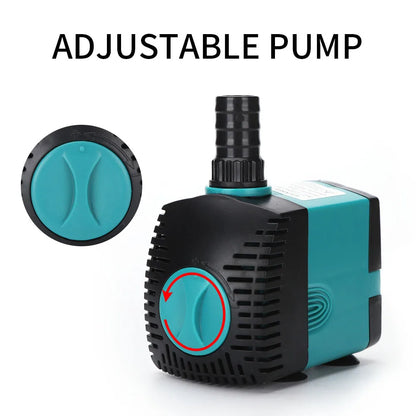 Ultra-Quiet 3-60W Submersible Water Fountain Pump - Filter for Fish Pond & Aquarium, EU/US 220V-240V