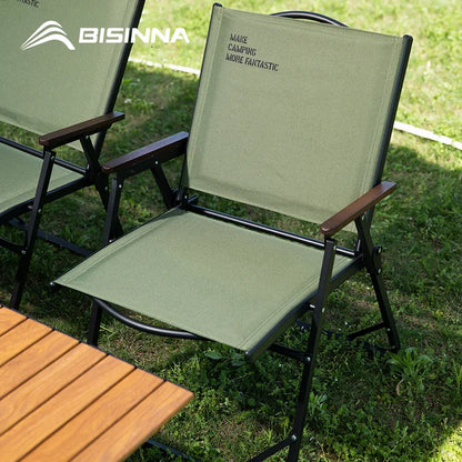 BISINNA Outdoor Folding Camping Chair – Portable Lightweight Lounge Chair for Picnic, Beach, Hiking & Trekking Travel Gear