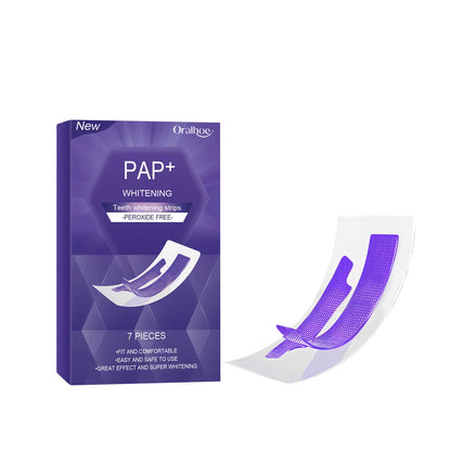 Purple Teeth Whitening Strips - Stain Removing Oral Care Strips for a Brighter Smile