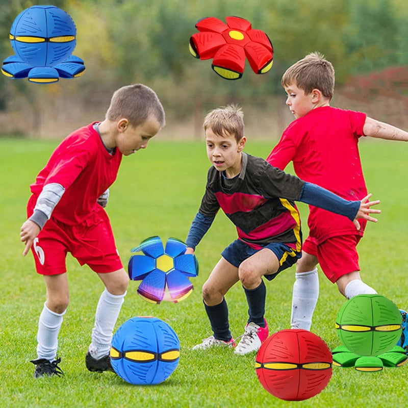 Blue Flying Saucer Deformation Ball Toy – Outdoor Parent-Child Foot Pressure Magic Vent Stress Relief Sports Toy