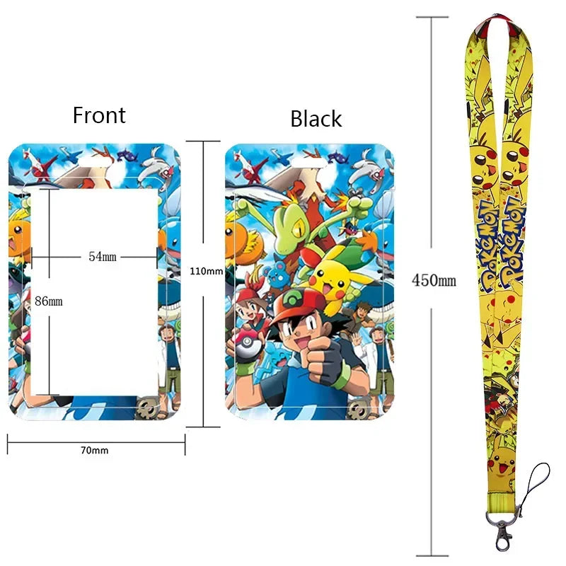 Pikachu Neck Strap Lanyard for Keys – ID Badge Holder, Keychain, Key Rings, Fashion Accessory Gift