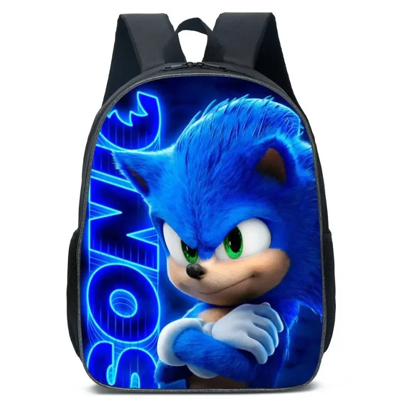 Cartoon Sonic School Backpack – Anime Kids' Primary & Secondary Mochila Bag