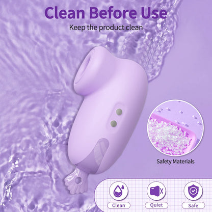 Mini Clitoral Suction Vibrator - Compact Rechargeable Intimate Massager for Adults, Clitoral & Nipple Stimulation