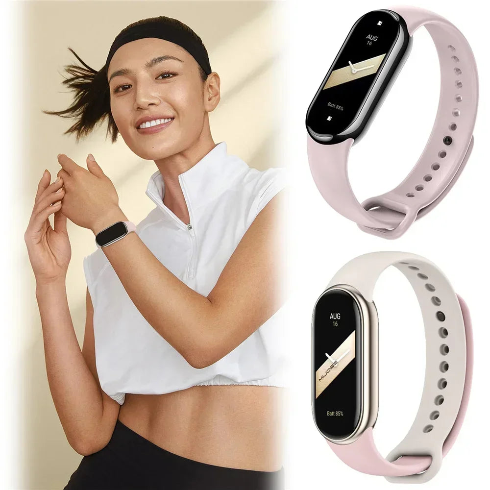 Sport Silicone Strap for Xiaomi Mi Band 9/8 NFC – Replacement Smartwatch Wristband Bracelet