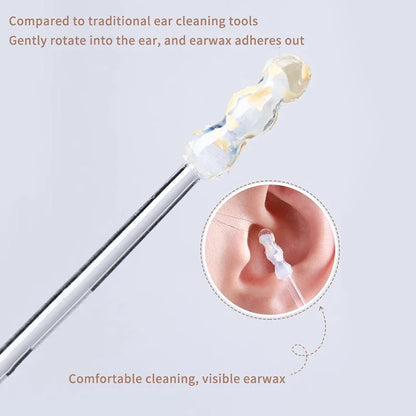 Reusable Earwax Removal Swabs - Sticky Soft Ear Cleaning Picks for Gentle Ear Care, Safe Tool for All Ages