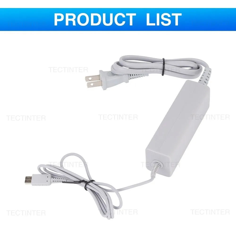 EU/US Plug AC Adapter Charger for Wii U – Compatible Power Supply Cord for Nintendo Wii U Console & Remote Controller