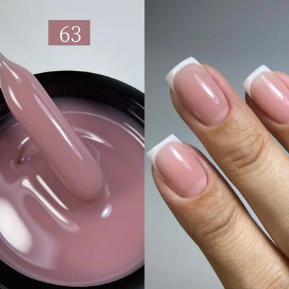 MSHARE 50ml Builder Nail Gel - HEMA & TPO Free Self-Leveling UV LED Gel for Nail Extensions and Sculpting