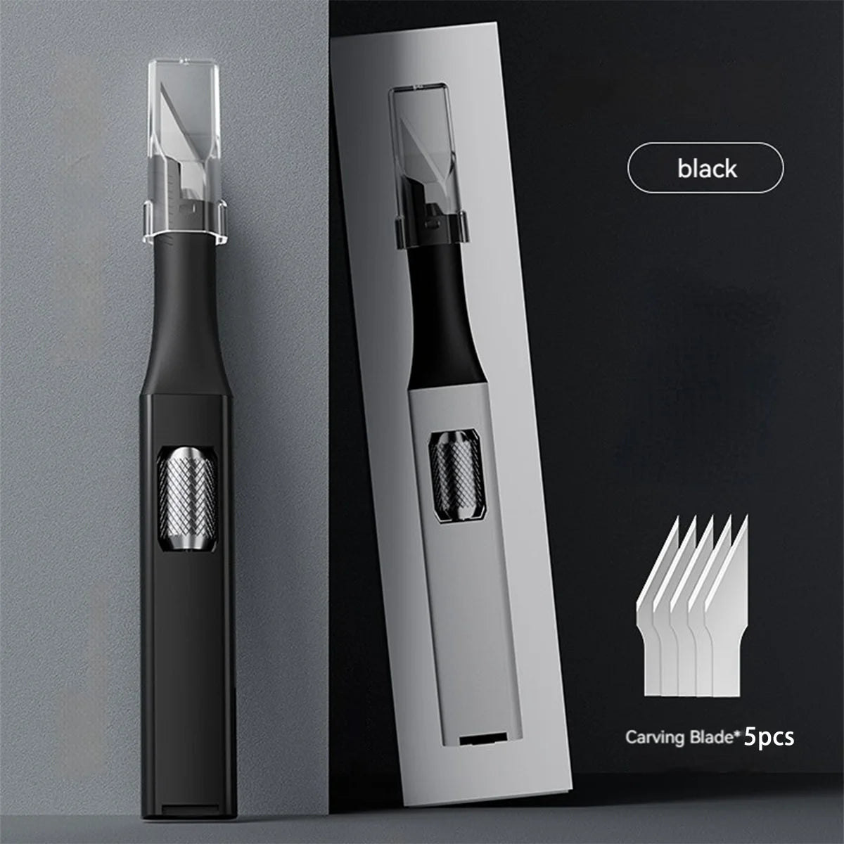 DIY Pen Carving Knife - 5 Interchangeable Horseshoe Art Blades Craft Cutting Tool