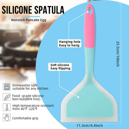 Silicone Spatula Cooking Utensil - Versatile Kitchen Scraper for Beef, Meat, Eggs, and Pizza, Non-Stick Shovel (Random Color)