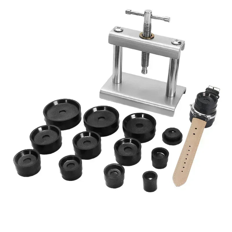 Professional Watch Press Tool Set – Case Back Closer with 12 Dies, Watch Repair Kit for Watchmakers