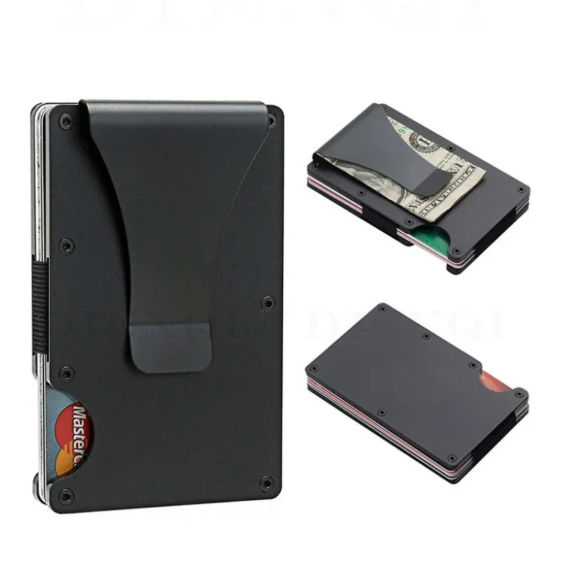 2025 RFID Blocking Front Pocket Wallet – Slim Minimalist Metal Wallet with Money Clip for Men & Unisex