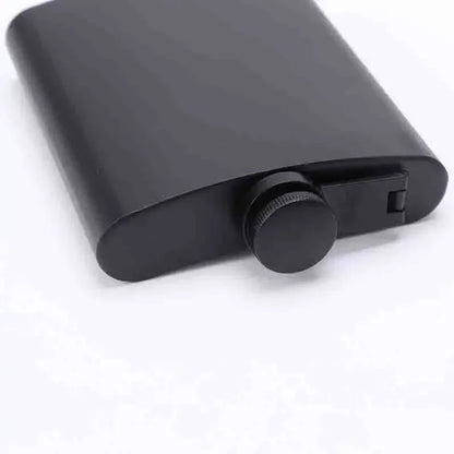 304 SS Portable Hip Flask – Black Whiskey, Vodka, Wine Bottle (6-12oz), Outdoor Bar Party Drinking Utensil
