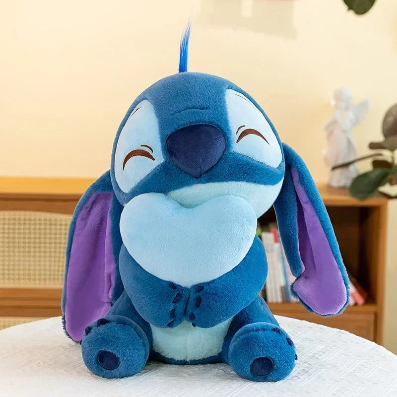 Disney Pink Lilo & Stitch Heart Plush Doll — Cute Cartoon Angel Soft Toy | Kawaii Birthday Gift for Kids