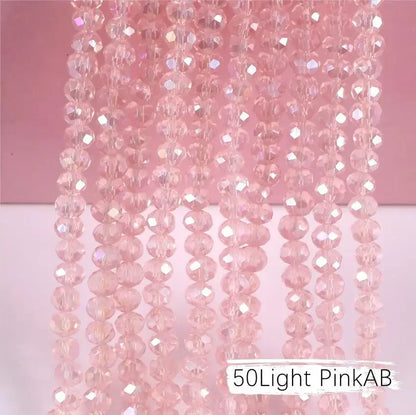 Austria Crystal Rondelle Beads - 2mm/4mm/6mm/8mm Faceted Glass Spacer Beads for DIY Jewelry & Bracelet Making