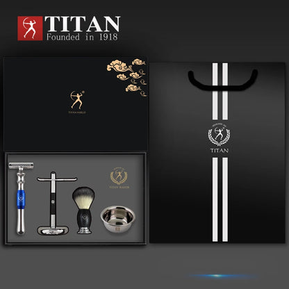 Titan High-Quality Safety Razor for Men – Metal Handle with Replaceable Blade for Precision Shaving