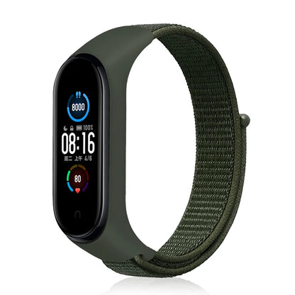 Nylon Loop Strap for Xiaomi Mi Band - Adjustable Sport Wristband Bracelet for Mi Band 3 4 5 6 7 8