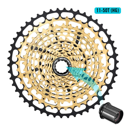 SPEDAO 12-Speed 10-50T Bicycle Cassette – 12V MTB Freewheel Sprocket for SX NX GX, XD & HG Compatible