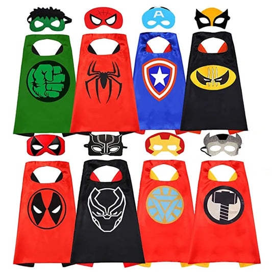 Kids Superhero Capes Costume Set for Boys (Ages 3–10) – Cartoon Dress-Up Capes for Parties, Playtime & Easter Gifts
