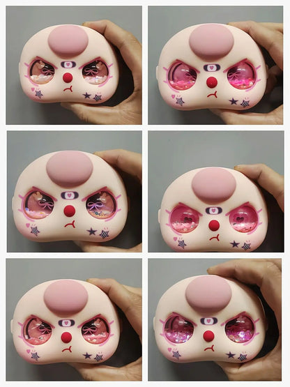 In-Stock 400% Baby Three Vinyl Faces — High-Quality Handmade Angry Expression Replacement Accessory for Dolls