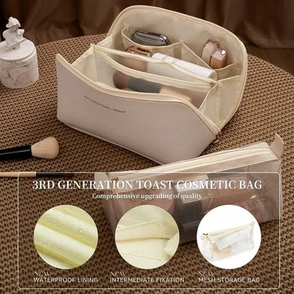 2-Piece Large Capacity Cosmetics Storage Kit: Travel Toiletry & Makeup Bag Set - Advanced Sense Portable Organizer