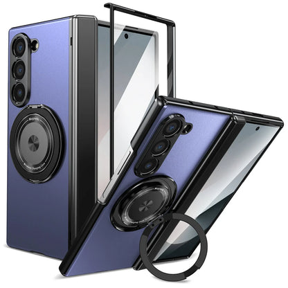360° Rotating Magnetic Ring Case for Samsung Galaxy Z Fold 6/5/4/3 5G – Hinge Protection Phone Cover with Holder