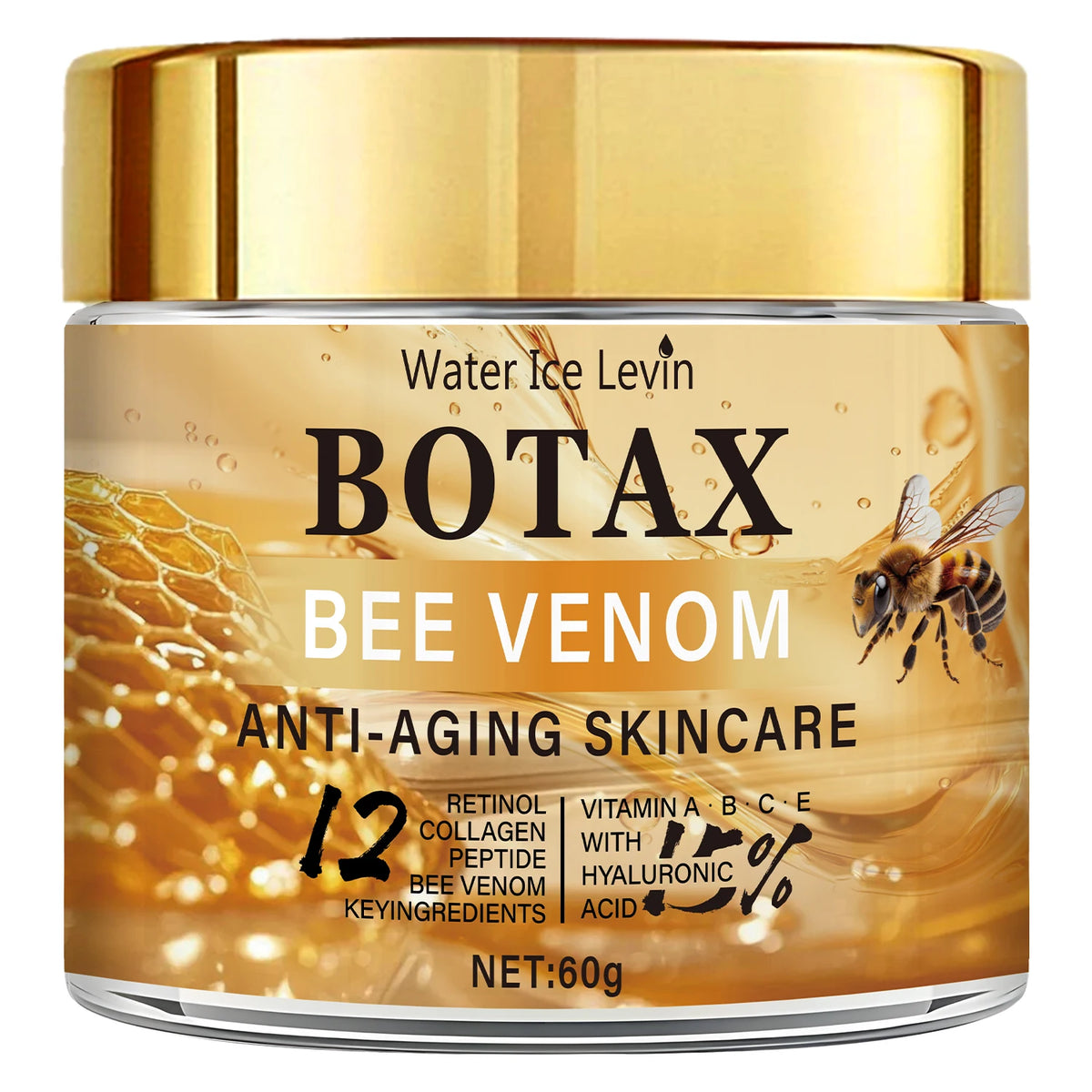Peptide Bee Venom Cream with Retinol - Hydrating, Plumping & Vitamin-Infused Skin Renewal Moisturizer