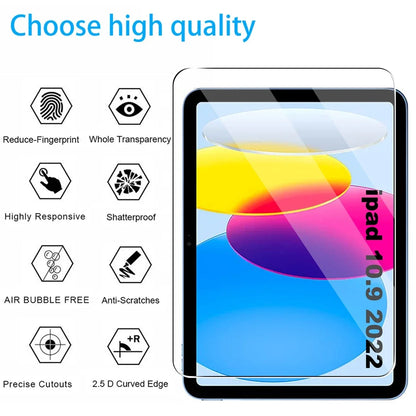 Tempered Glass Screen Protector for iPad 10th Gen 10.9" (2022) – Anti-Scratch Clear Protective Film (A2696, A2757, A2777)