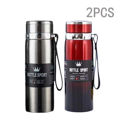 1000ml Stainless Steel Thermal Bottle – Double Wall Vacuum Insulated Leakproof Thermos for Coffee & Tea, Office Travel Flask