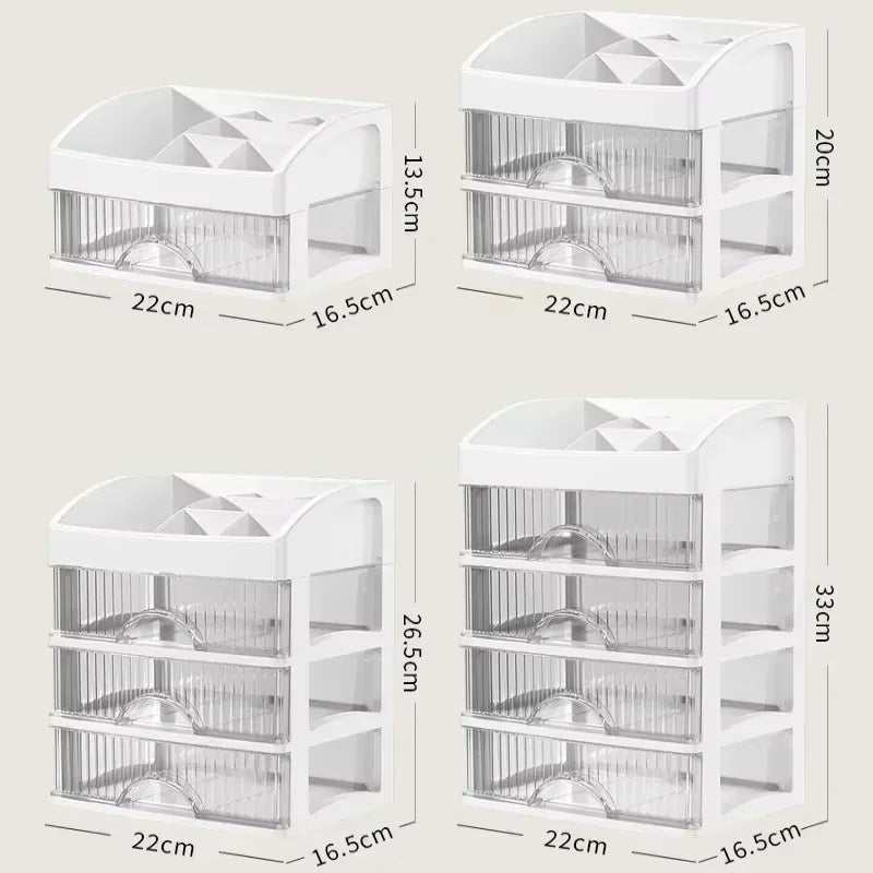 Hot Drawer Makeup Organizer – Large Capacity Plastic Storage Box, Lipstick Holder & Office Supplies Organizer