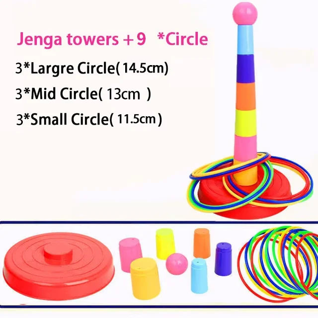 Children Throw Ring Stacking Game Toy – Interactive Indoor & Outdoor Parent-Child Circle Ferrule Layers Educational Fun Gift