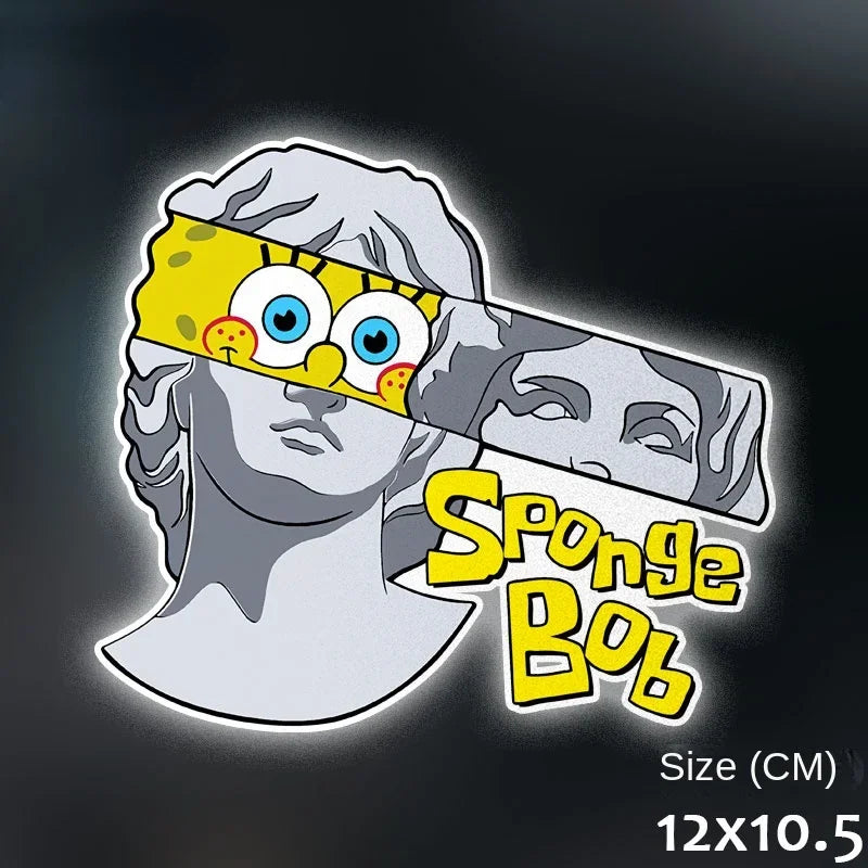 SpongeBob & Patrick Star Car Reflective Stickers — Waterproof Anime Window Decals for Car Decor Accessories