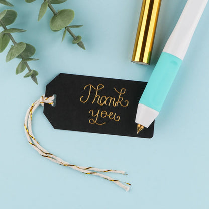 USB Hot Foil Pen Set – 0.8mm Heat-Active Gold Foil Pen for Paper, Leather, DIY Scrapbooking & Cards