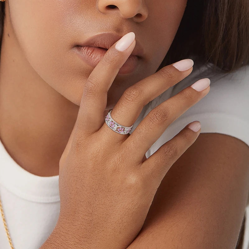 925 Sterling Silver Rings - Bow, Heart, Sun, Moon & Star Zircon Jewelry for Women, Birthday & Anniversary Gift