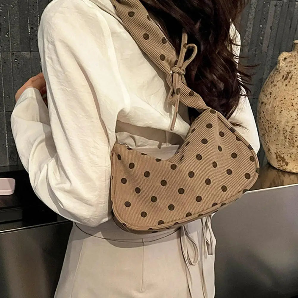 Grid Mini Handbag - Adjustable Strap Handheld Crossbody Commuter Underarm Shoulder Bag