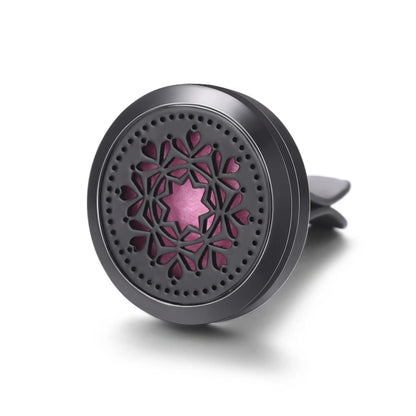 All-Black Tree of Life Car Air Freshener – Stainless Steel Aromatherapy Essential Oil Diffuser Locket Pendant