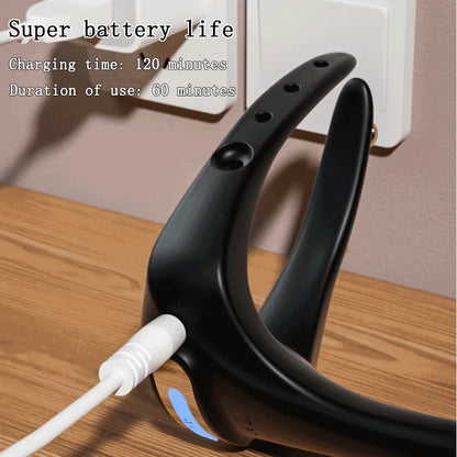 Adjustable Vibrating Penis Ring – Delayed Ejaculation, Enlargement, Prostate & Anal Massage Adult Male Sex Toy