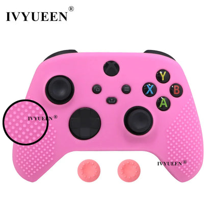 IVYUEEN MixColor Protective Silicone Case for Xbox Series S/X Controller — Thumbstick Grip Caps & Gamepad Cover