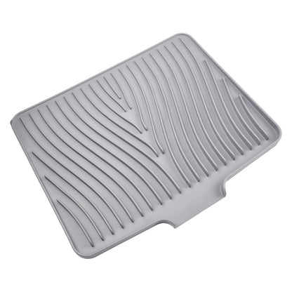 Silicone Dish Drying Mat & Drain Pad | Kitchen Coaster for Pans, Glasses, Tableware with Slope Drainage