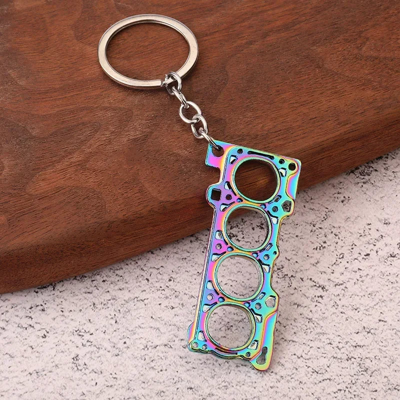 Creative Gear Head Keychain – Speed Gearbox & Turbo Hub Brake Disc Pendant for Car Keys, Shock Absorber Keyring