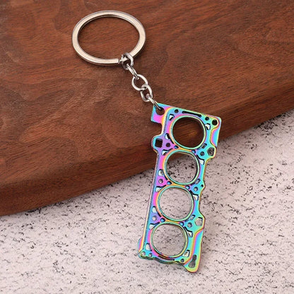 Creative Gear Head Keychain – Speed Gearbox & Turbo Hub Brake Disc Pendant for Car Keys, Shock Absorber Keyring