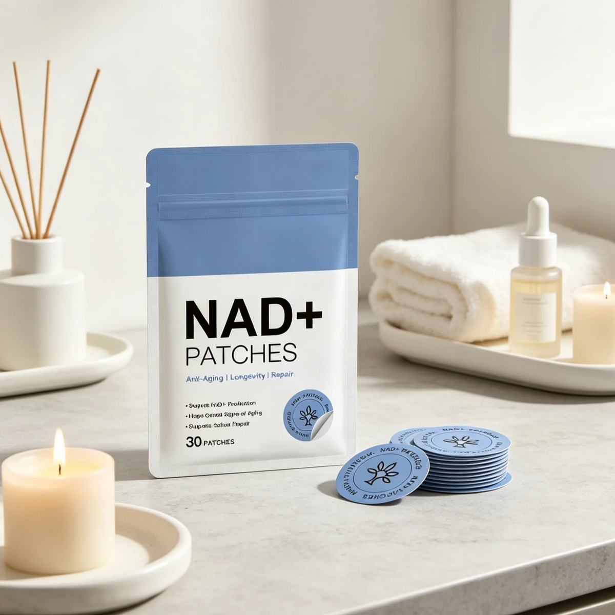 NAD+ Body Care Patches 30PCS - Lightweight, Breathable & Skin-Friendly Portable Body Management Patches