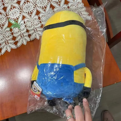 Cute Minions Plush Toy – Yellow Bob & Stuart Soft Dolls in Jeans, Perfect Christmas & Birthday Gift (1pcs)